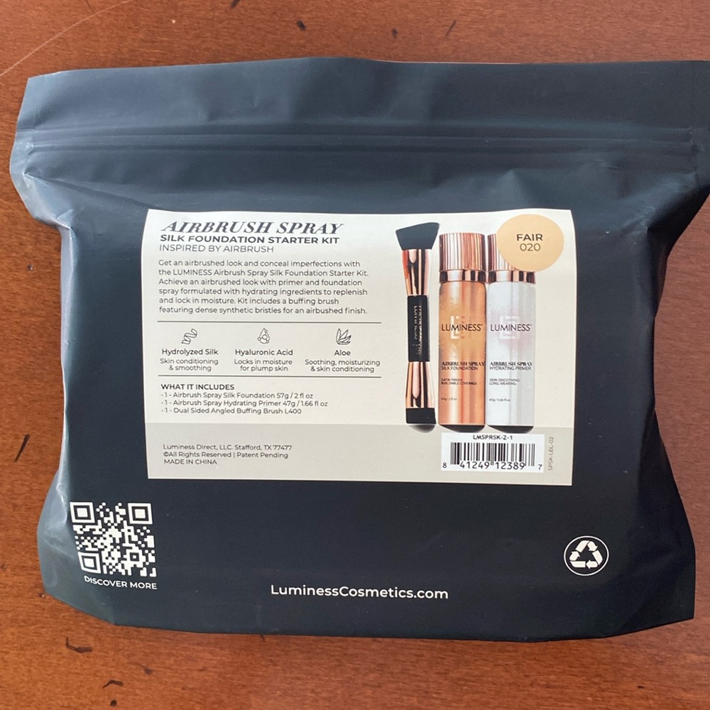 Luminess NEW Airbrush Spray Silk Foundation Starter Kit Fair 020